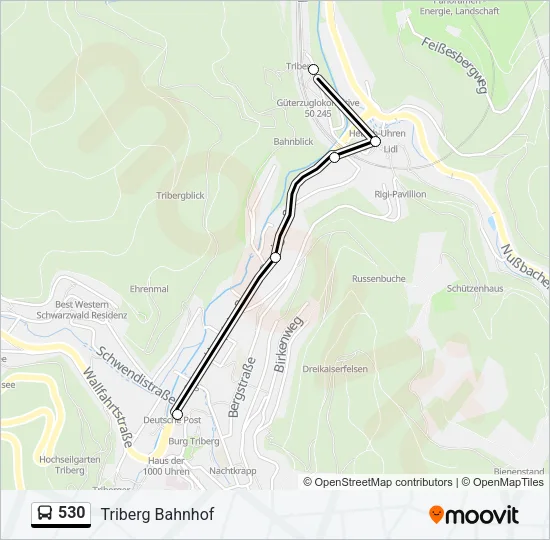 530 Bus Line Map