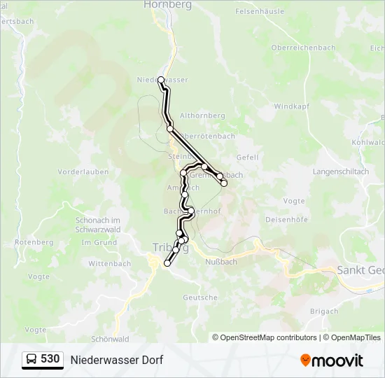 530 Bus Line Map