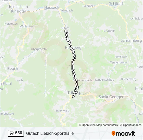 530 Bus Line Map