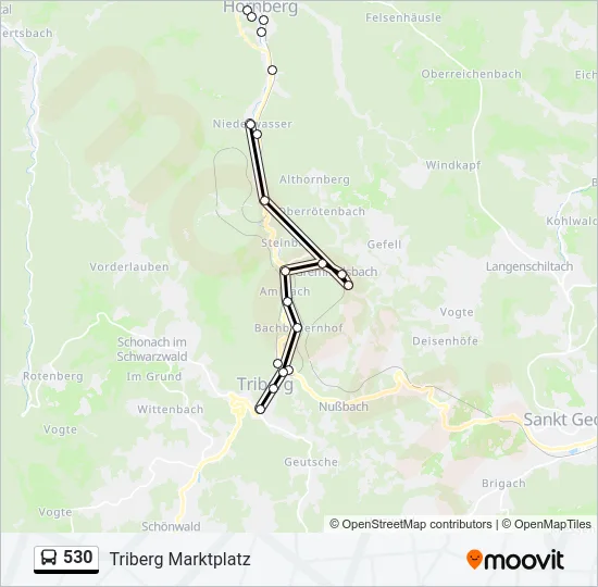530 Bus Line Map