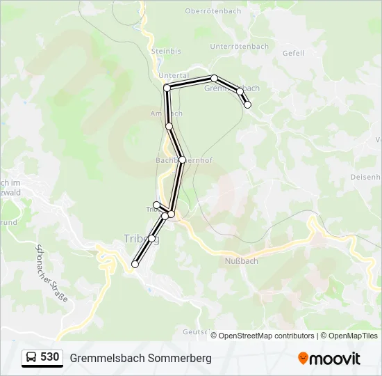 530 Bus Line Map