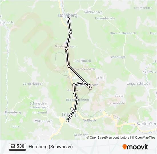 530 Bus Line Map