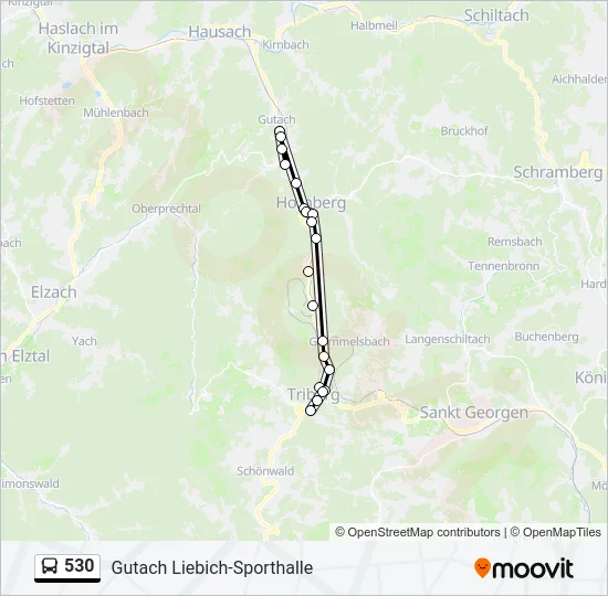 530 Bus Line Map