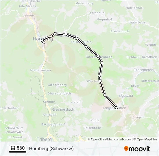 560 Bus Line Map