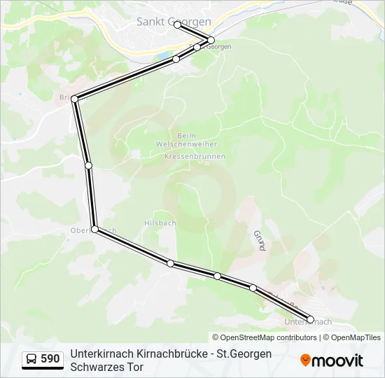 590 Bus Line Map
