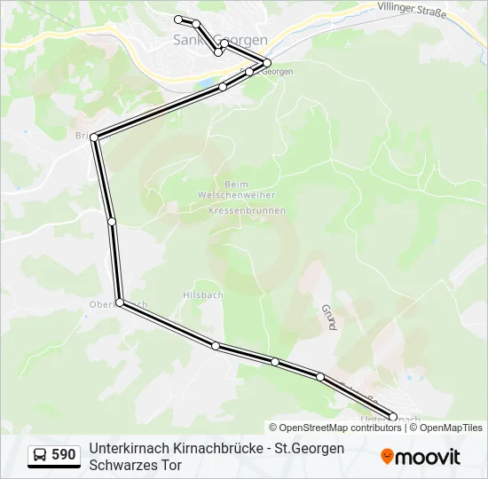 590 Bus Line Map