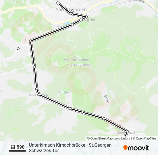 590 Bus Line Map