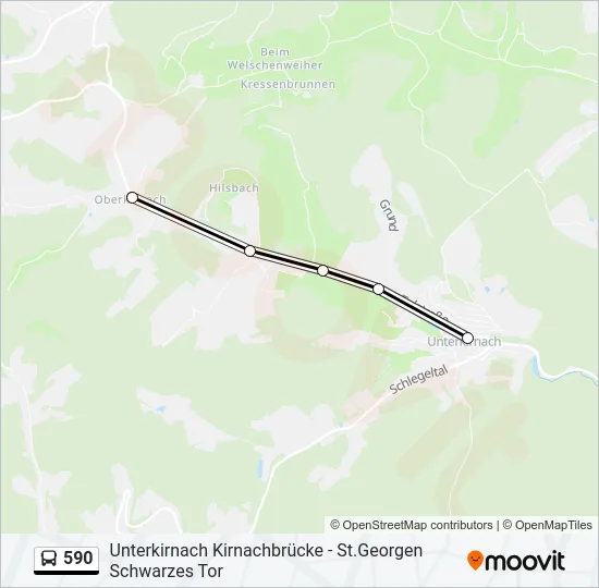 590 Bus Line Map