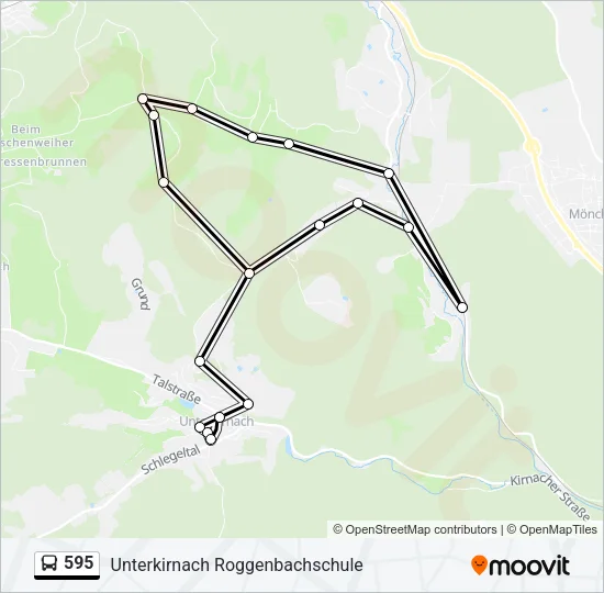 595 Bus Line Map