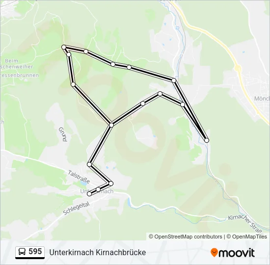 595 Bus Line Map