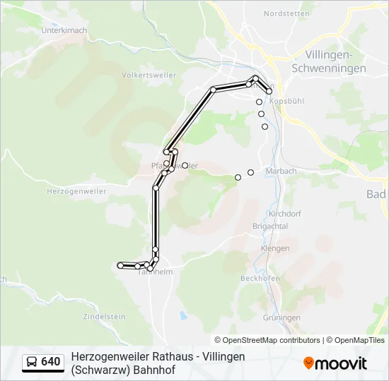 640 Bus Line Map