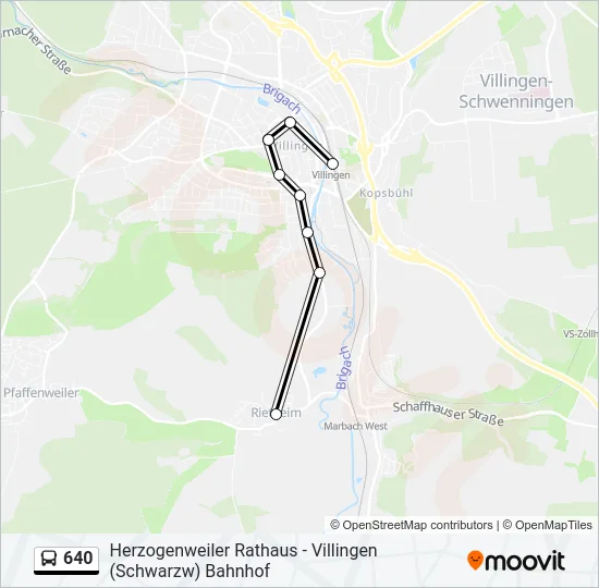 640 Bus Line Map