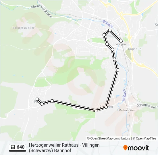 640 Bus Line Map