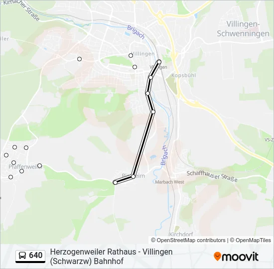 640 Bus Line Map