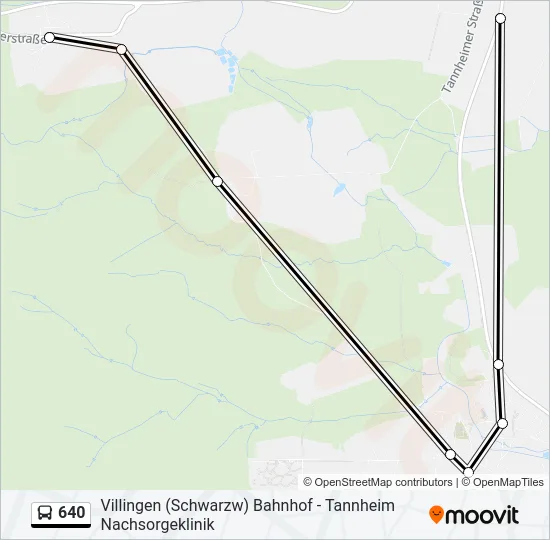 640 Bus Line Map