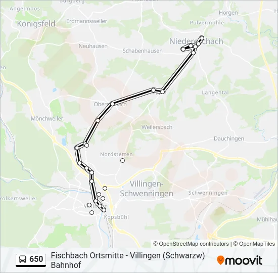 650 Bus Line Map
