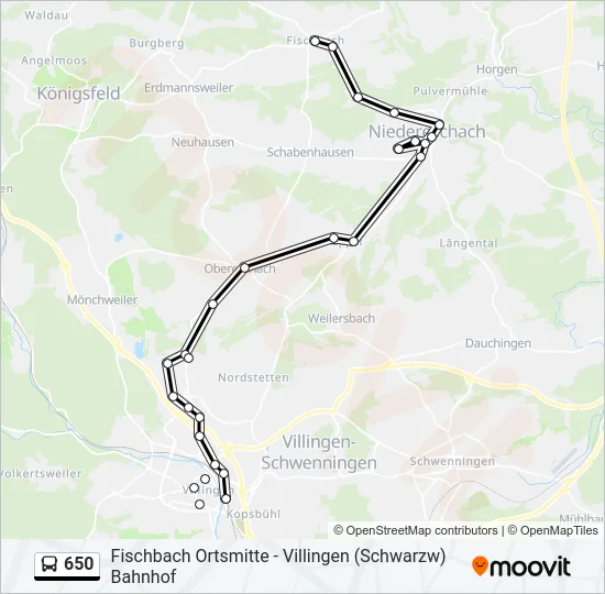 650 Bus Line Map