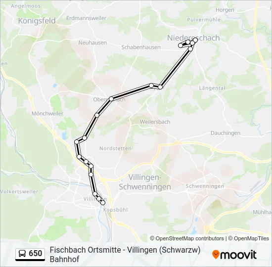 650 Bus Line Map
