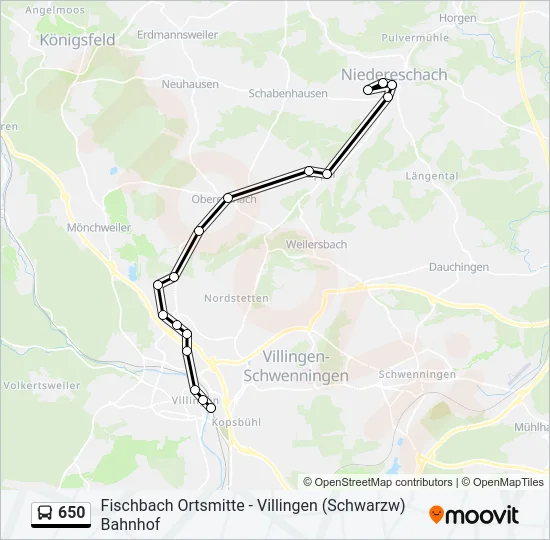 650 Bus Line Map