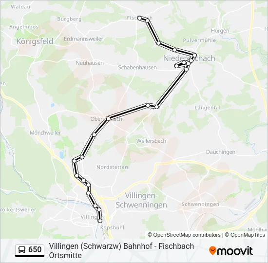 650 Bus Line Map