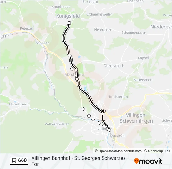 660 Bus Line Map