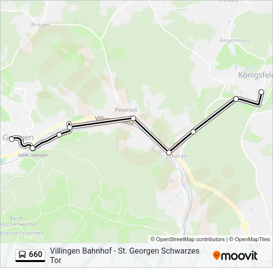 660 Bus Line Map