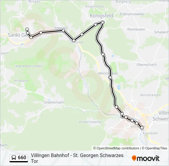 660 Bus Line Map
