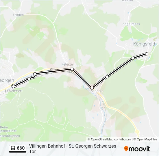 660 Bus Line Map