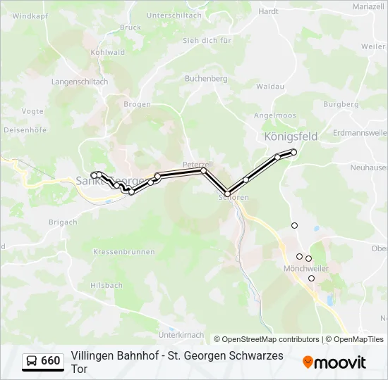 660 Bus Line Map