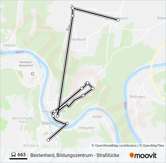 663 Bus Line Map