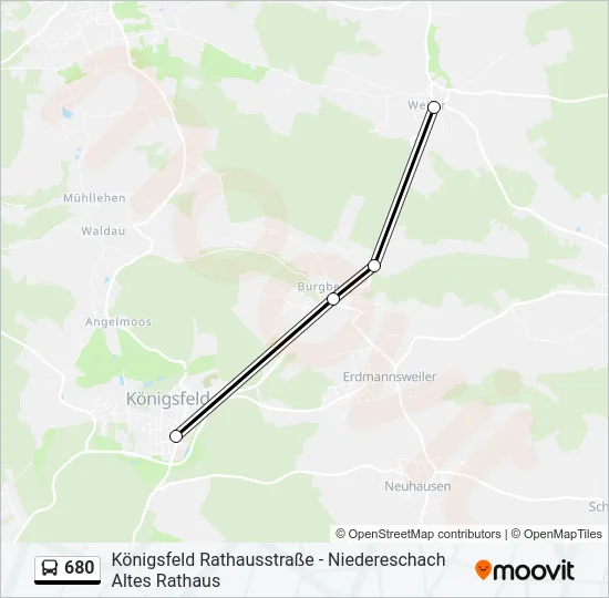 680 Bus Line Map