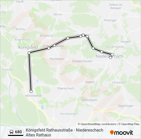 680 Bus Line Map