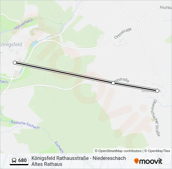 680 Bus Line Map