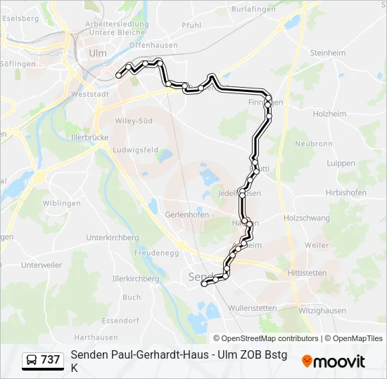 737 Bus Line Map