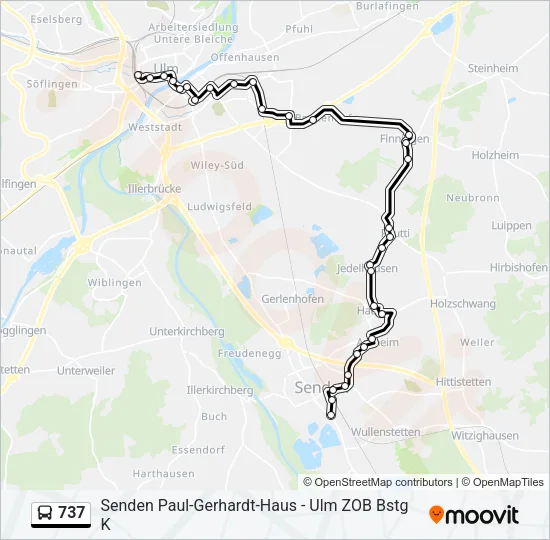 737 Bus Line Map