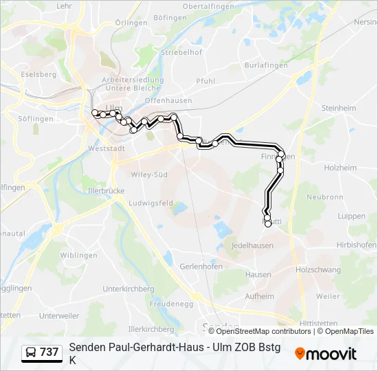 737 Bus Line Map