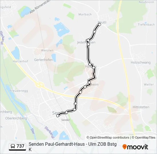 737 Bus Line Map