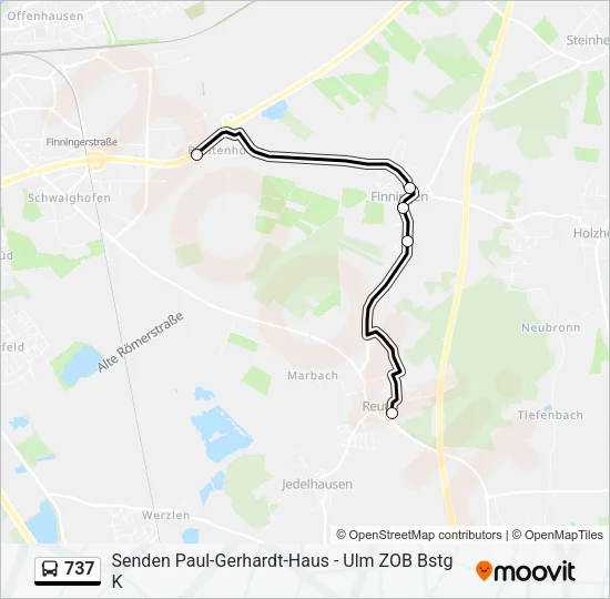 737 Bus Line Map