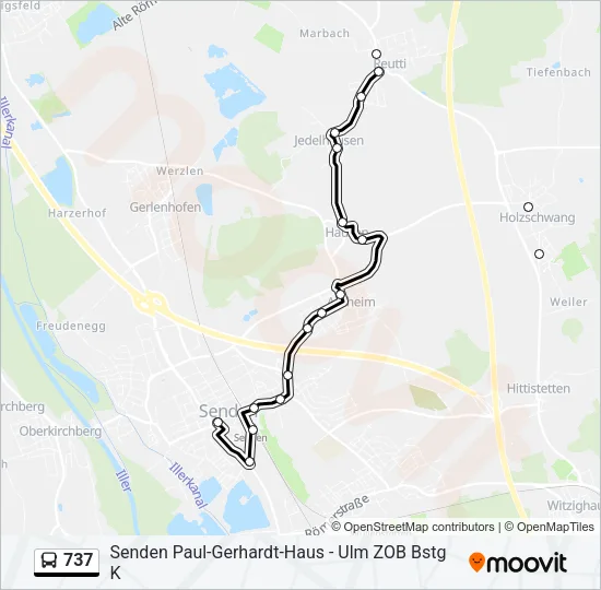 737 Bus Line Map