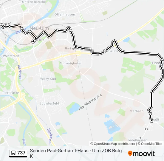 737 Bus Line Map
