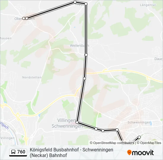 760 Bus Line Map