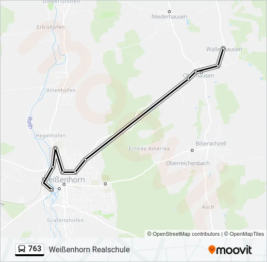763 Bus Line Map