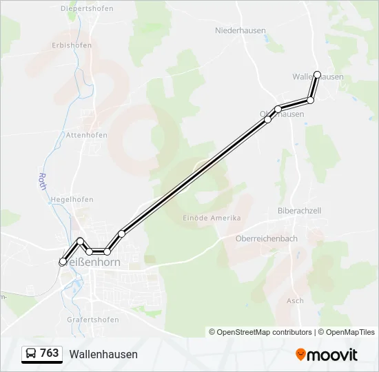 763 Bus Line Map