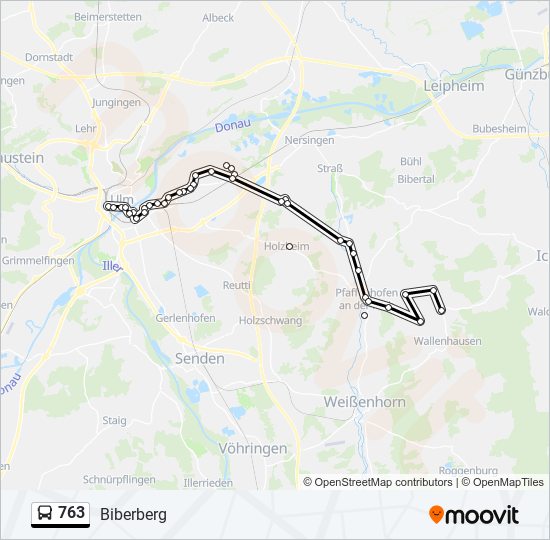 Автобус 763: карта маршрута