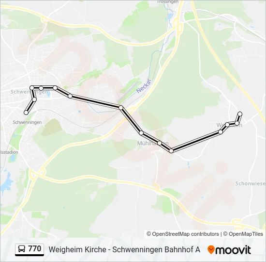 770 Bus Line Map
