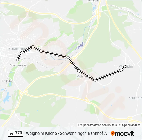 770 Bus Line Map