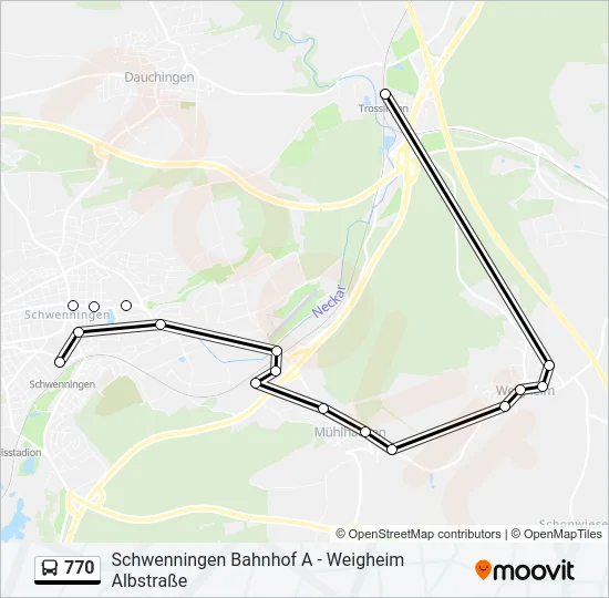 770 Bus Line Map