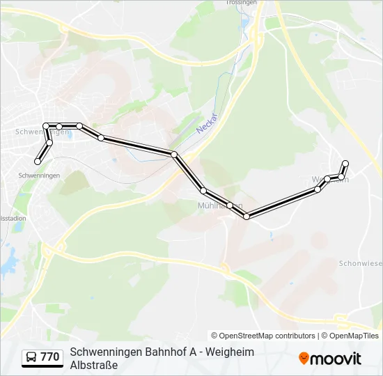 770 Bus Line Map