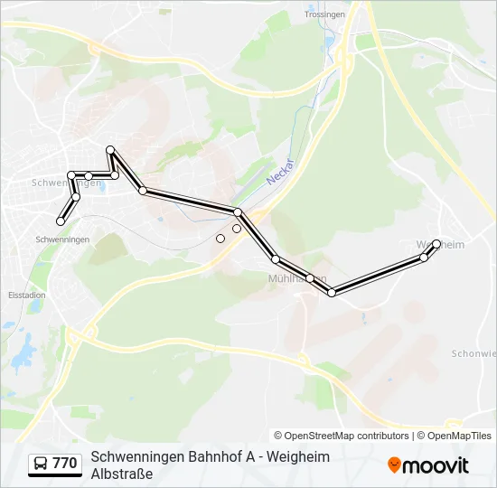 770 Bus Line Map