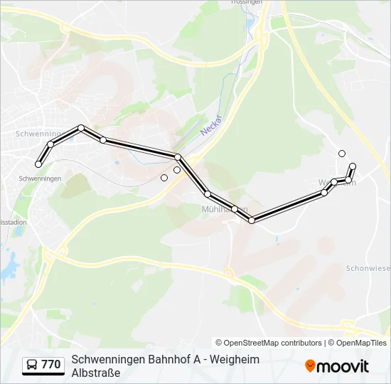 770 Bus Line Map